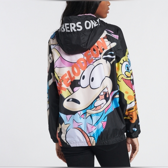 Members Only X Nickelodeon Jacket Size M Rugrats Spongebob Ren Stimpy Whimsigoth - Picture 7 of 13